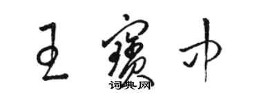 駱恆光王寶中草書個性簽名怎么寫