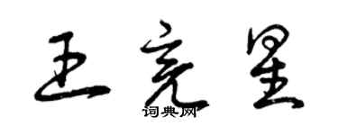 曾慶福王亮星草書個性簽名怎么寫
