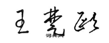 駱恆光王楚歐草書個性簽名怎么寫