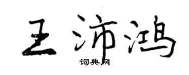 曾慶福王沛鴻行書個性簽名怎么寫