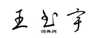 梁錦英王書宇草書個性簽名怎么寫