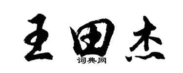 胡問遂王田傑行書個性簽名怎么寫