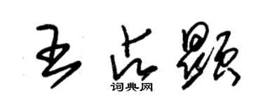 朱錫榮王占顯草書個性簽名怎么寫