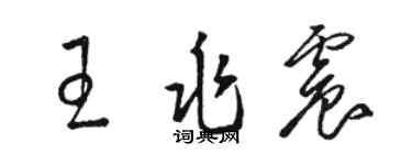 駱恆光王兆震草書個性簽名怎么寫