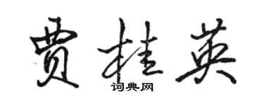 駱恆光賈桂英行書個性簽名怎么寫