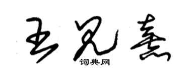 朱錫榮王見熹草書個性簽名怎么寫