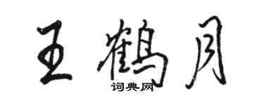 駱恆光王鶴月行書個性簽名怎么寫