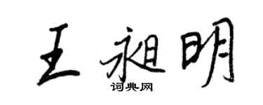 王正良王昶明行書個性簽名怎么寫