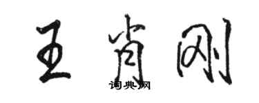 駱恆光王肖剛行書個性簽名怎么寫