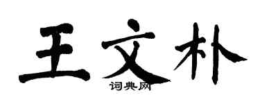 翁闓運王文朴楷書個性簽名怎么寫