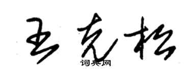 朱錫榮王克松草書個性簽名怎么寫