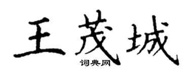 丁謙王茂城楷書個性簽名怎么寫