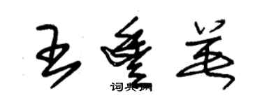 朱錫榮王豐英草書個性簽名怎么寫