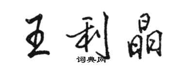 駱恆光王利晶行書個性簽名怎么寫