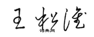 駱恆光王松淮草書個性簽名怎么寫