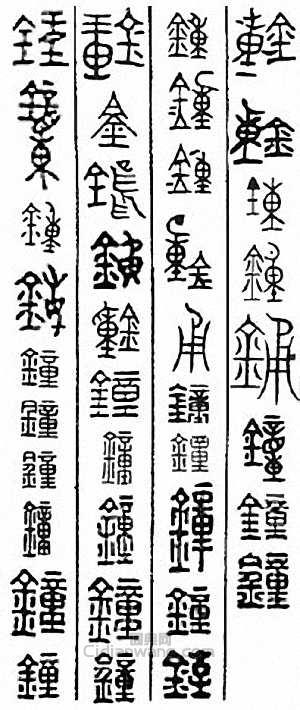 “鍾　鐘　鍾”篆刻印章