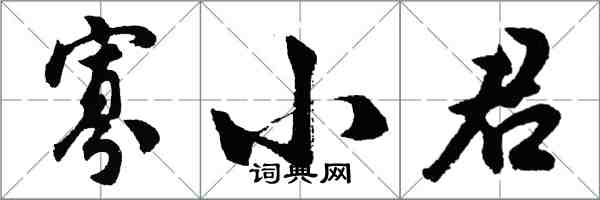 胡問遂寡小君行書怎么寫