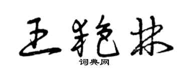 曾慶福王艷林草書個性簽名怎么寫