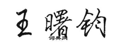 駱恆光王曙鈞行書個性簽名怎么寫