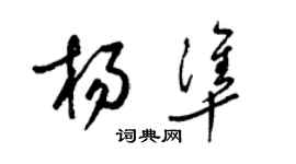 梁錦英楊準草書個性簽名怎么寫