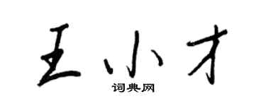 王正良王小才行書個性簽名怎么寫