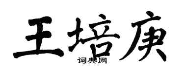 翁闓運王培庚楷書個性簽名怎么寫