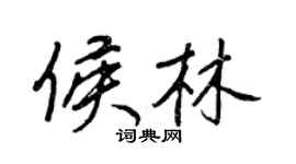 王正良侯林行書個性簽名怎么寫