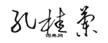 駱恆光孔桂蘭草書個性簽名怎么寫