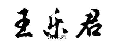 胡問遂王樂君行書個性簽名怎么寫