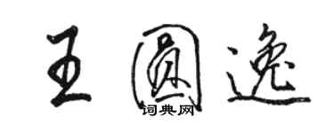 駱恆光王圓逸行書個性簽名怎么寫