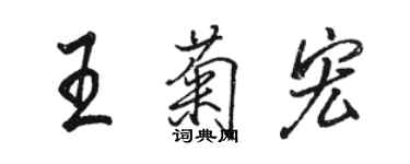 駱恆光王菊宏行書個性簽名怎么寫