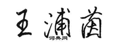 駱恆光王浦茵行書個性簽名怎么寫