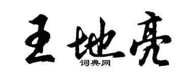 胡問遂王地亮行書個性簽名怎么寫