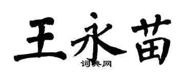 翁闓運王永苗楷書個性簽名怎么寫