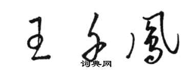 駱恆光王千鳳草書個性簽名怎么寫