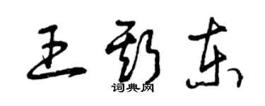 曾慶福王斯東草書個性簽名怎么寫