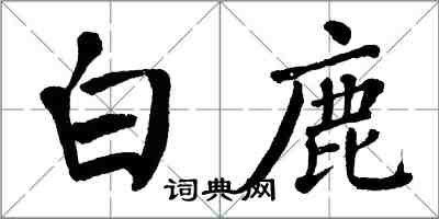 翁闓運白鹿楷書怎么寫