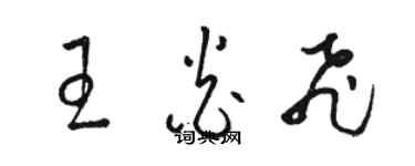 駱恆光王炎飛草書個性簽名怎么寫