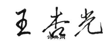 駱恆光王杏光行書個性簽名怎么寫