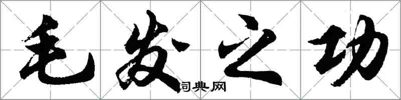 胡問遂毛髮之功行書怎么寫