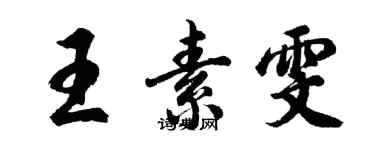 胡問遂王素雯行書個性簽名怎么寫