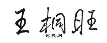 駱恆光王桐旺行書個性簽名怎么寫