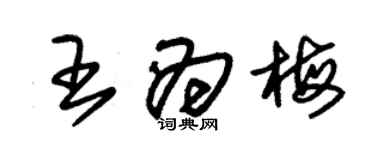 朱錫榮王為梅草書個性簽名怎么寫