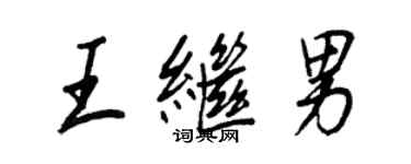 王正良王繼男行書個性簽名怎么寫