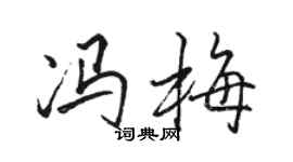 駱恆光馮梅行書個性簽名怎么寫