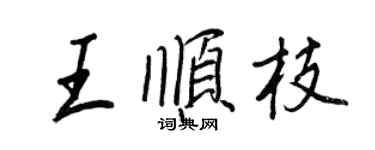 王正良王順枝行書個性簽名怎么寫