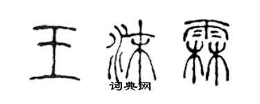 陳聲遠王沫霖篆書個性簽名怎么寫