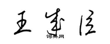 梁錦英王成臣草書個性簽名怎么寫