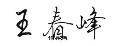 駱恆光王春峰行書個性簽名怎么寫