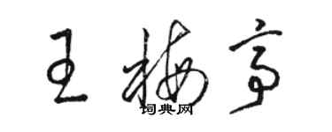 駱恆光王梅亭草書個性簽名怎么寫